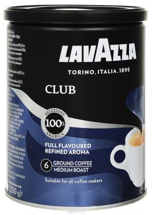 Кофе молотый LAVAZZA "Club" (Клаб) 250 гр. ж/банка